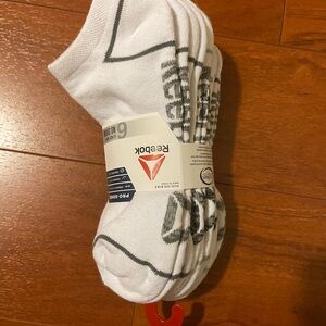 Reebok White and Gray Athletic Socks